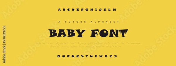 Fototapeta BABY FONT  Elegant alphabet letters font and number. Classic Lettering Minimal Fashion Designs. Typography modern serif fonts decorative vintage design concept. vector illustration 