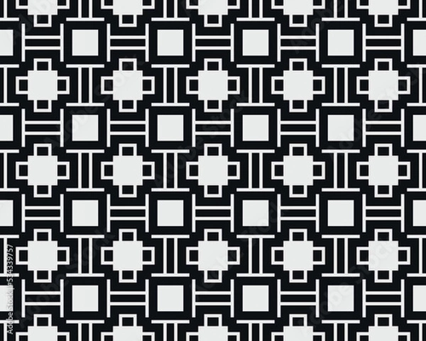 Fototapeta Oriental ethnic seamless repeatable pattern traditional geometric lines stripes background Design