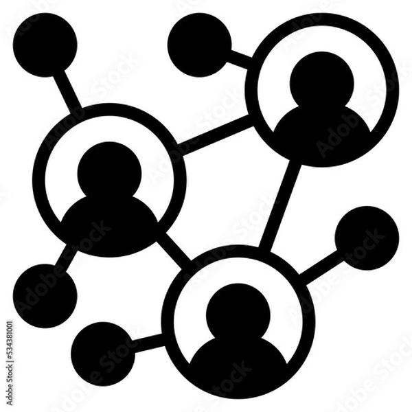 Obraz networking modern line style icon