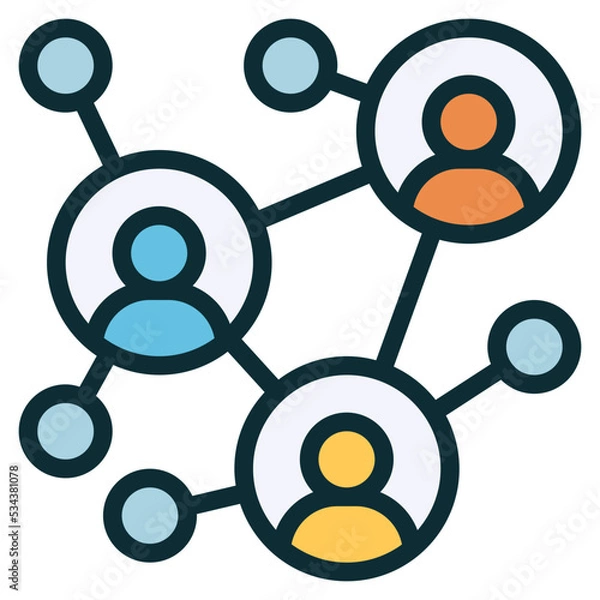 Obraz networking modern line style icon
