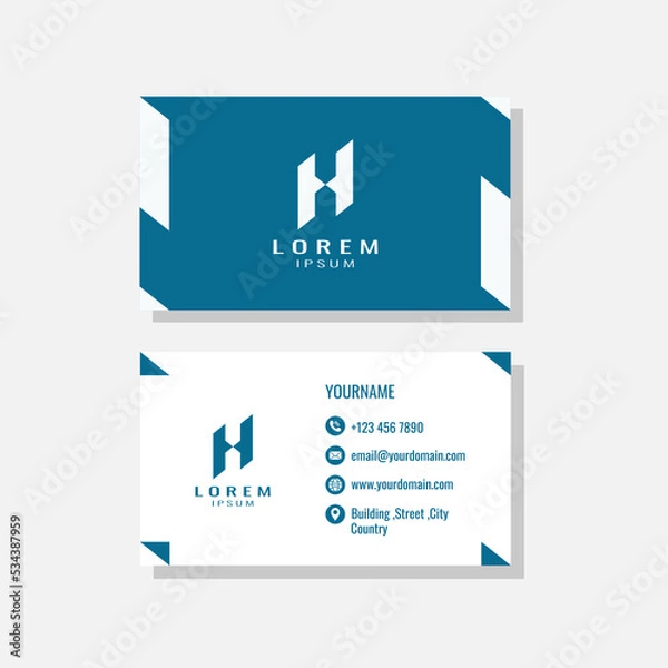 Fototapeta Business Card Design Template With Modern Concept