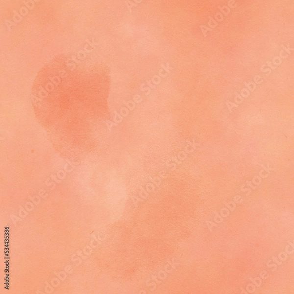 Fototapeta Blush peach watercolor fluid painting design background. Spring wedding invitation. Alcohol ink. Seamless splash pastel pattern