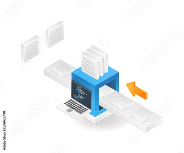Fototapeta Data processing machine