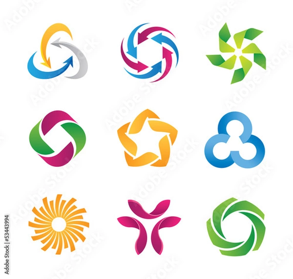 Obraz Modern loop logo and icon template