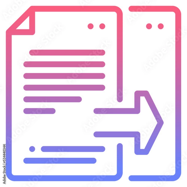 Obraz Copy line gradient icon