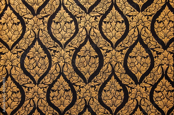Fototapeta thai pattern on wall