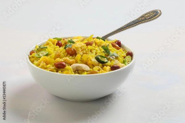 Fototapeta indian breakfast dish poha