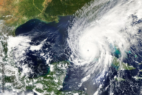 Obraz Hurricane Ian heading towards the coast of Florida in September 2022 - Elements of this image furnished by NASA