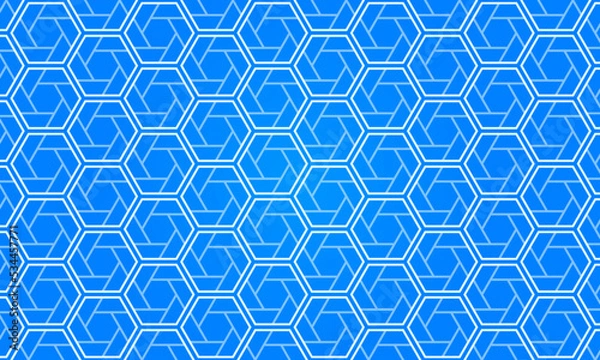 Fototapeta Geometric grid with intricate hexagonal shapes seamless Background