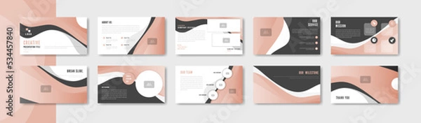 Fototapeta editable presentation slide template vector