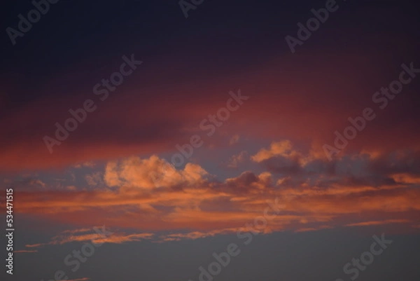 Fototapeta sunset in the clouds