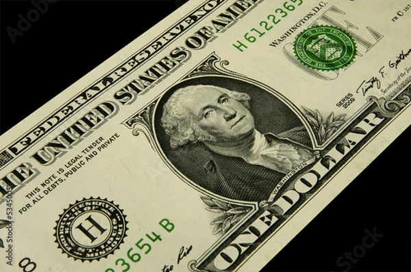 Obraz Background from the one-dollar note on a black background