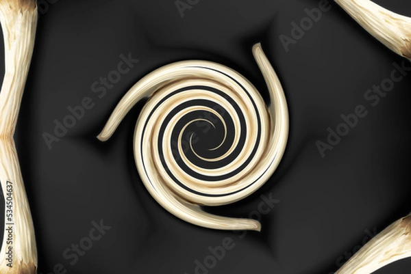 Fototapeta Light cream wallpaper with abstract shapes