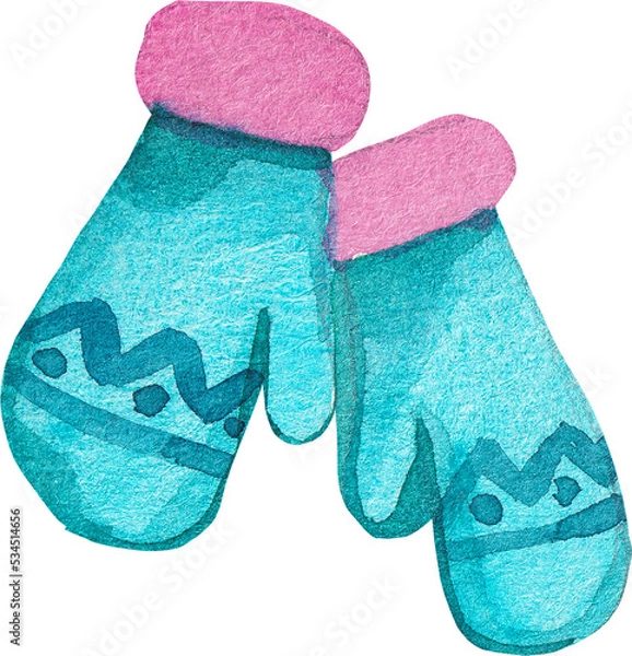 Obraz pair of blue gloves isolated