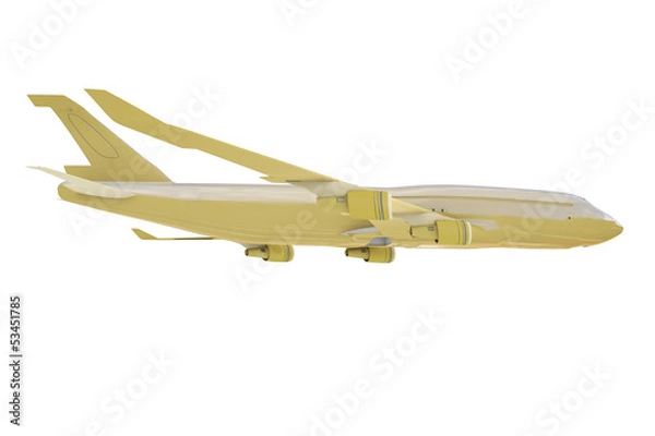 Fototapeta Flugzeug - isoliert - 3D Render