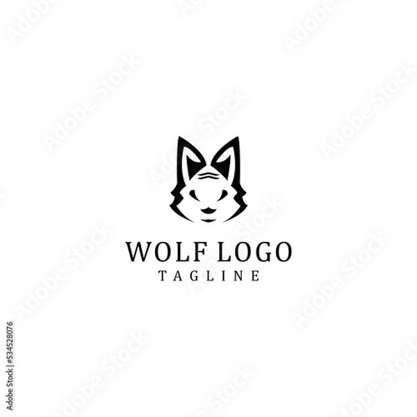 Obraz Wolf logo design icon tamplate