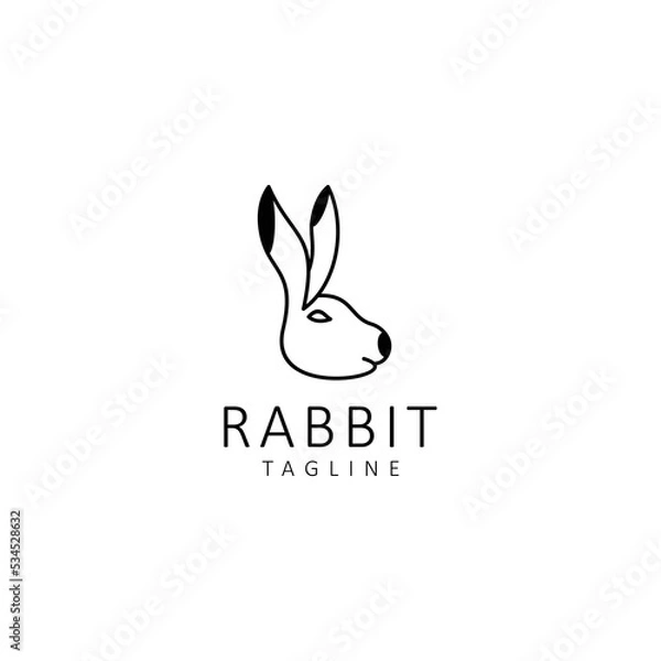 Obraz Rabbit logo design icon tamplate