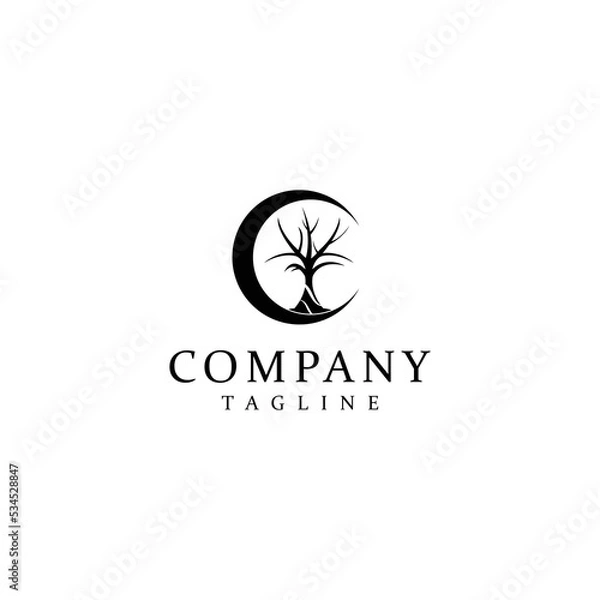 Obraz Tree logo design icon tamplate