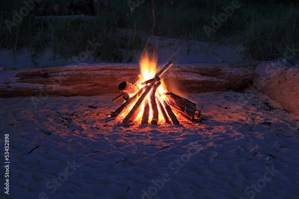 Obraz Campfire on the beach