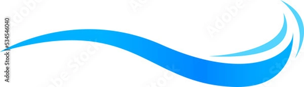 Obraz water wave graphic simple, ocean wave symbol, aqua icon