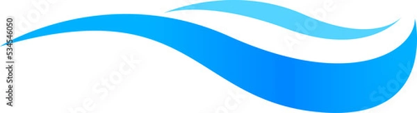 Obraz water wave graphic simple, ocean wave symbol, aqua icon