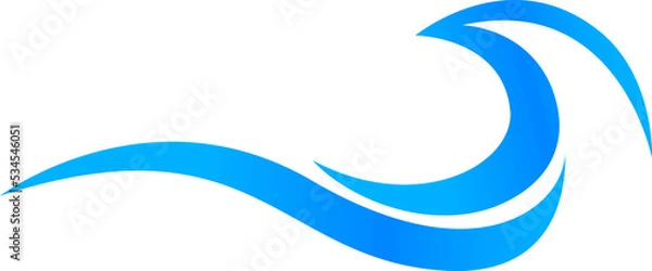 Obraz water wave graphic simple, ocean wave symbol, aqua icon
