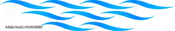 Obraz water wave graphic simple, ocean wave symbol, aqua icon