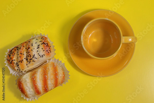 Fototapeta Tasa y cake