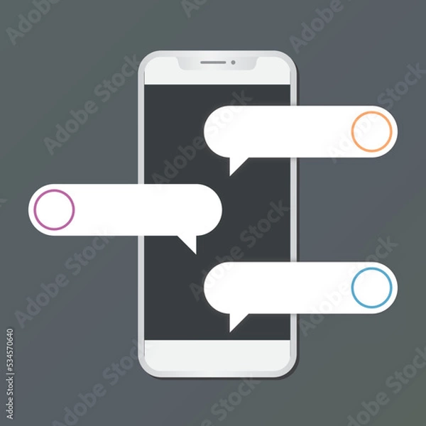 Obraz 휴대폰 액정_문자 메시지_채팅 말풍선_02