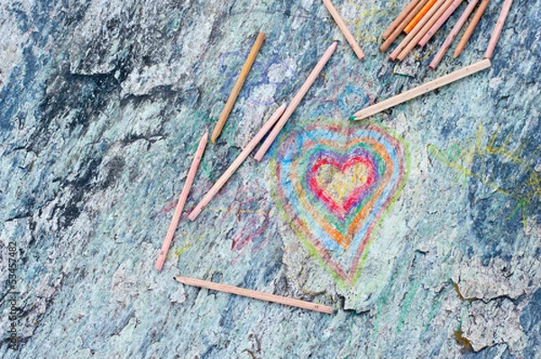 Obraz Herz auf Stein.