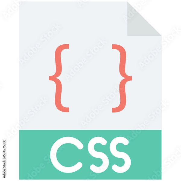 Obraz CSS File Colored Vector Icon