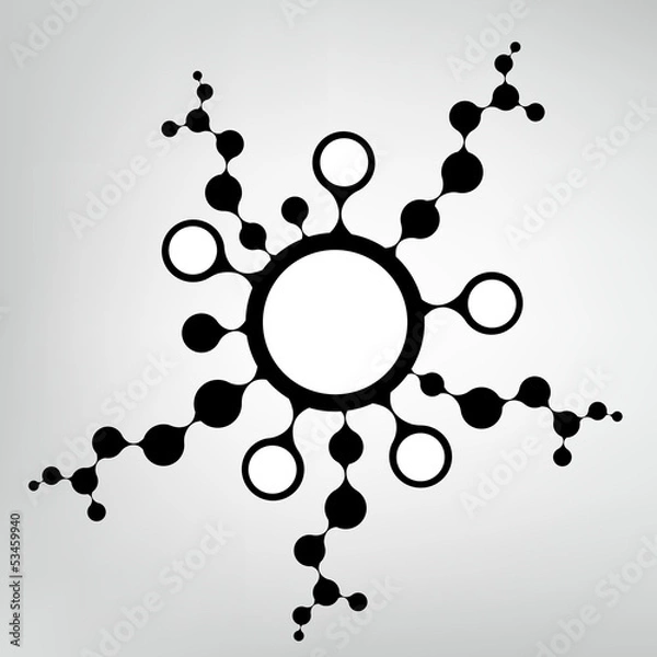 Fototapeta DNA molecule structure background. eps10 vector illustration