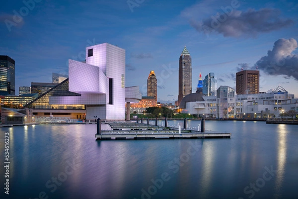 Obraz Cleveland & Blue Hour