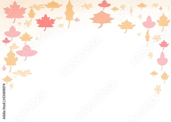Obraz autumn leaves border overlay background