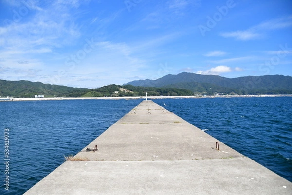 Fototapeta 港と釣り人