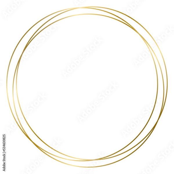 Obraz golden circle frame