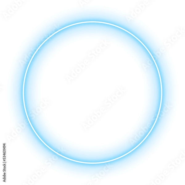 Obraz neon circle frame with light effect