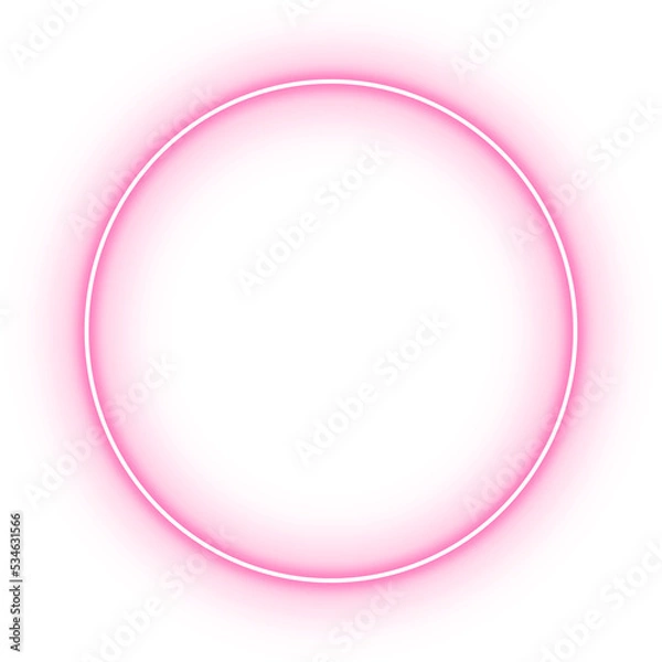 Obraz neon circle frame