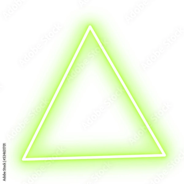 Obraz green neon triangle