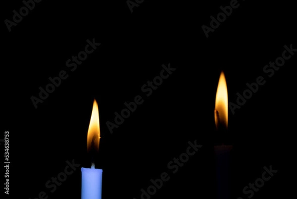 Obraz candle light at night black background
