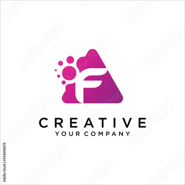 Fototapeta Dots Letter E Logo Design Vector Template