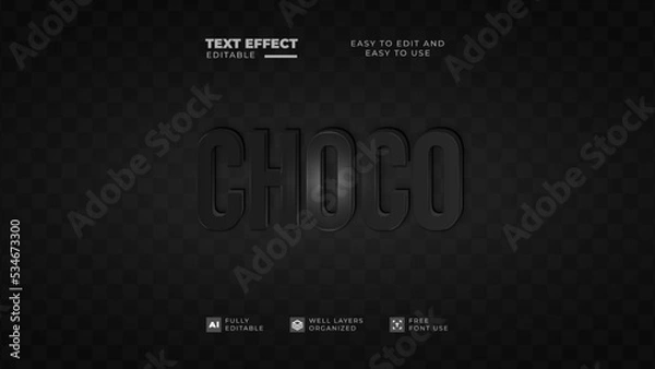 Obraz Chocolate style text effect editable