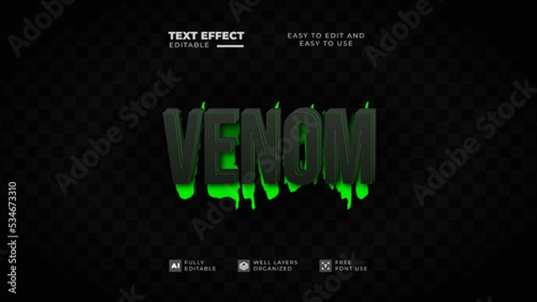Obraz Venom style text effect editable