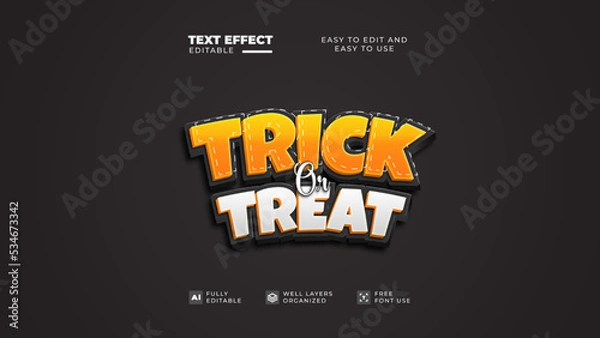 Obraz Trick or treat style text effect editable