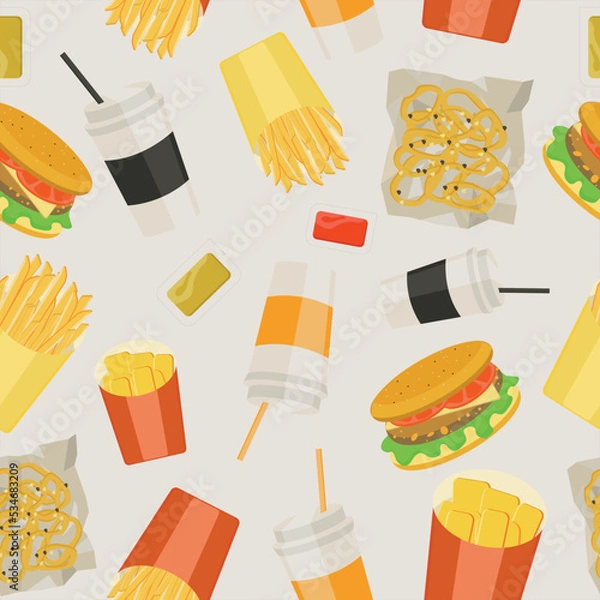 Obraz fast food pattern