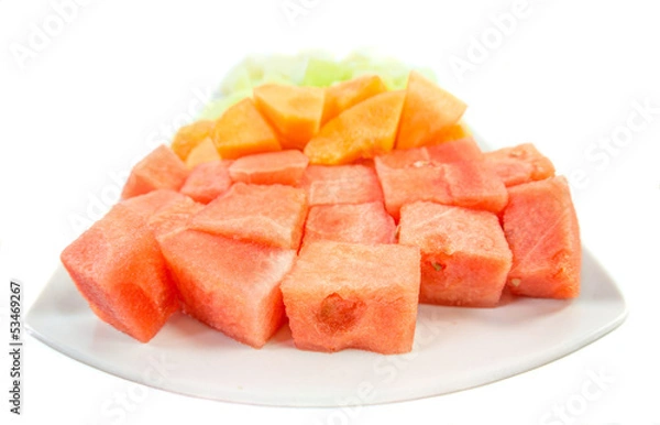 Fototapeta Cube Sized Melons And Honeydew