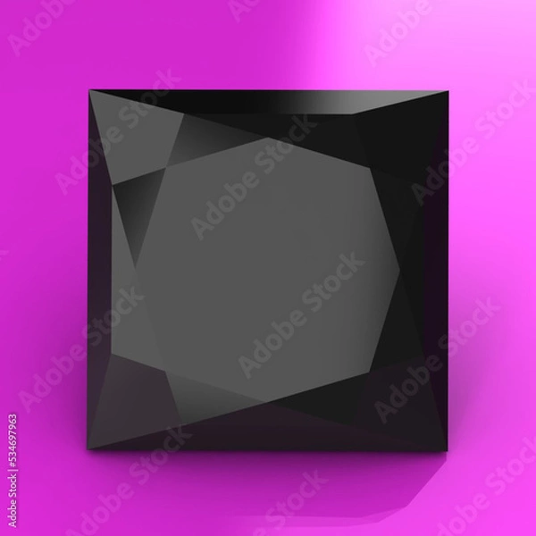 Obraz Princess Black Diamond on Pink Background