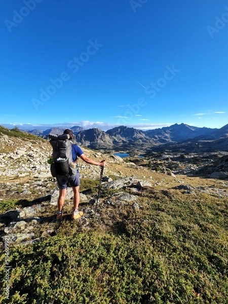 Obraz hiker in the mountains