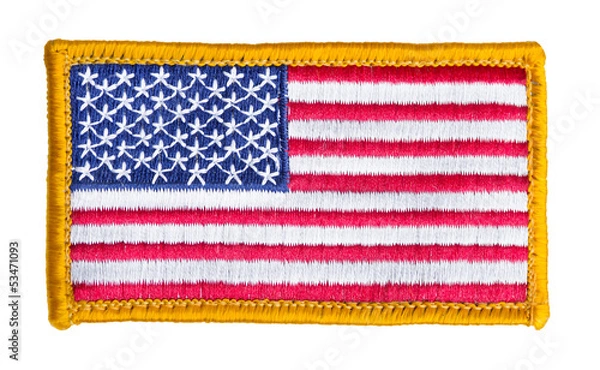 Obraz American flag patch isolated