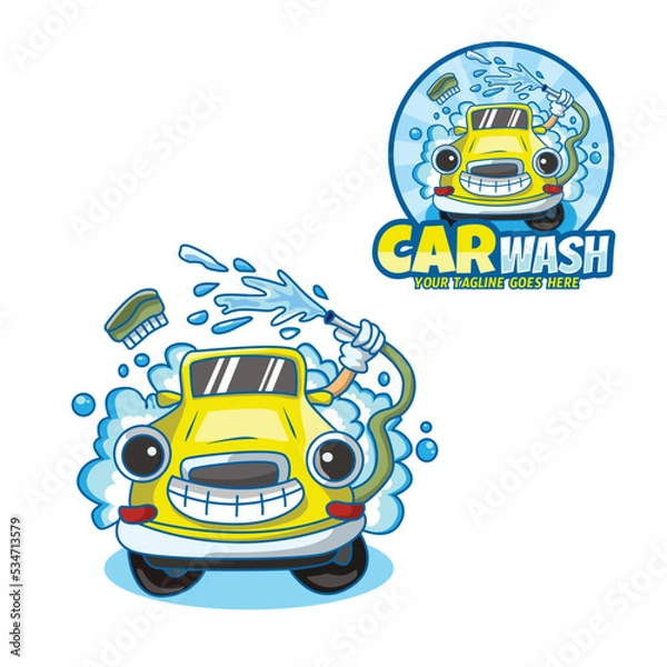 Obraz Car wash logo design vector inspiration